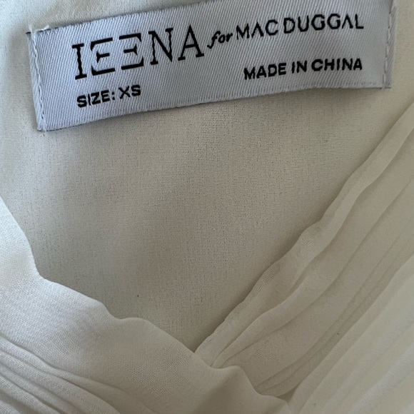 IEENA for Max Duggal White Sleeveless Midi Dress (Bridal) - Picture 3 of 6